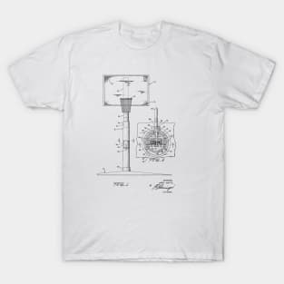 Adjustable Basketball Goal Vintage Patent Hand Drawing T-Shirt